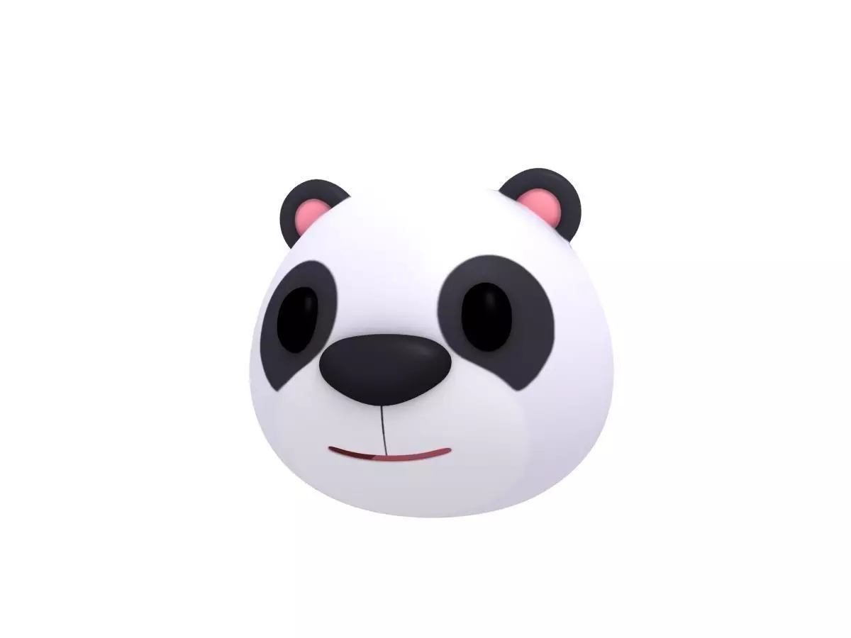 Panda Head 3D model_0
