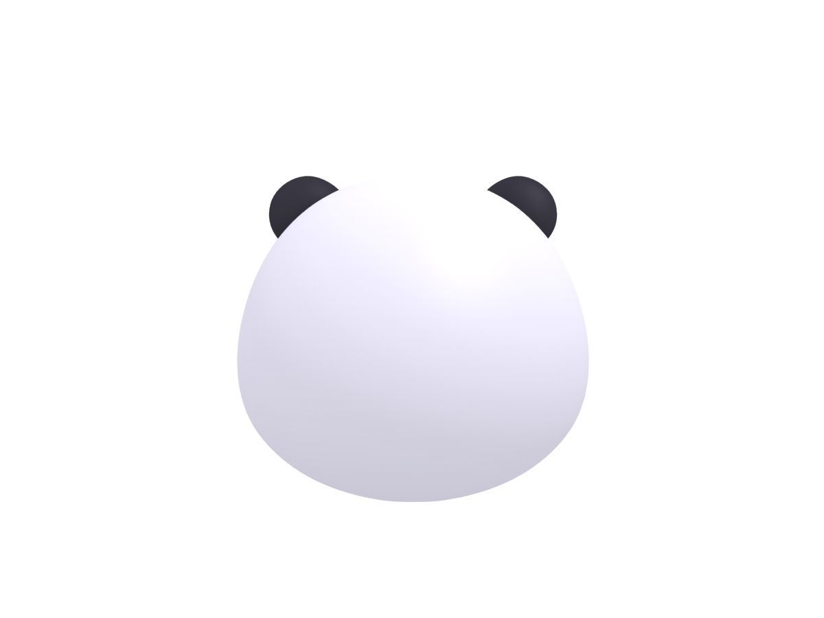 Panda Head 3D model_4