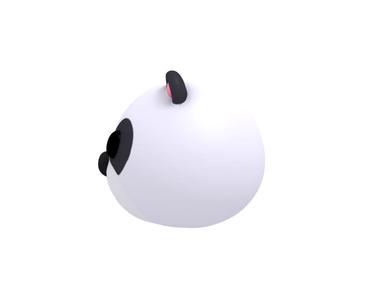 Panda Head 3D model_2