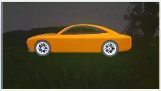 2huncars orange car in field at night Free 3D model