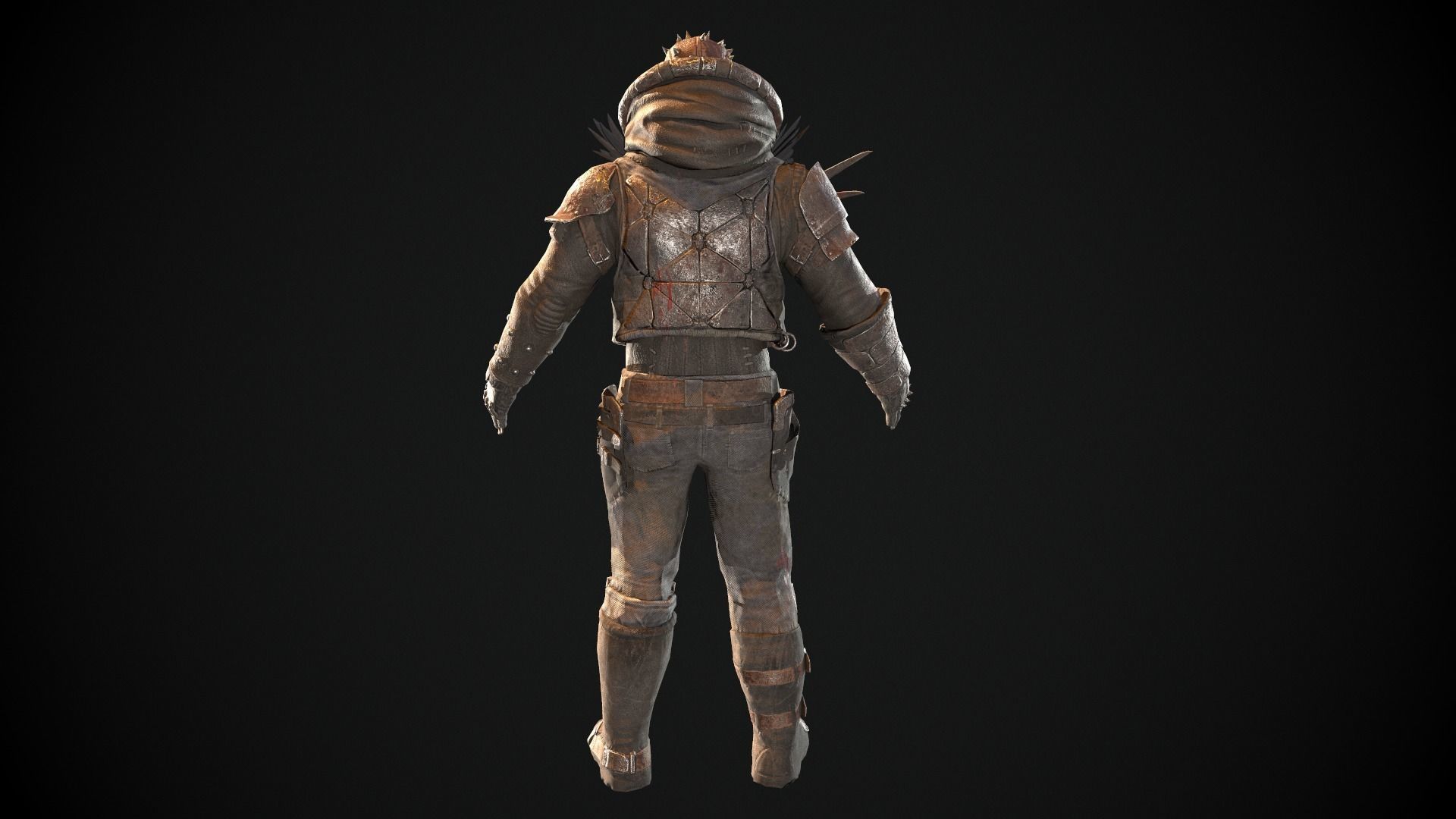 Skull armor 4 Low-poly 3D model_6