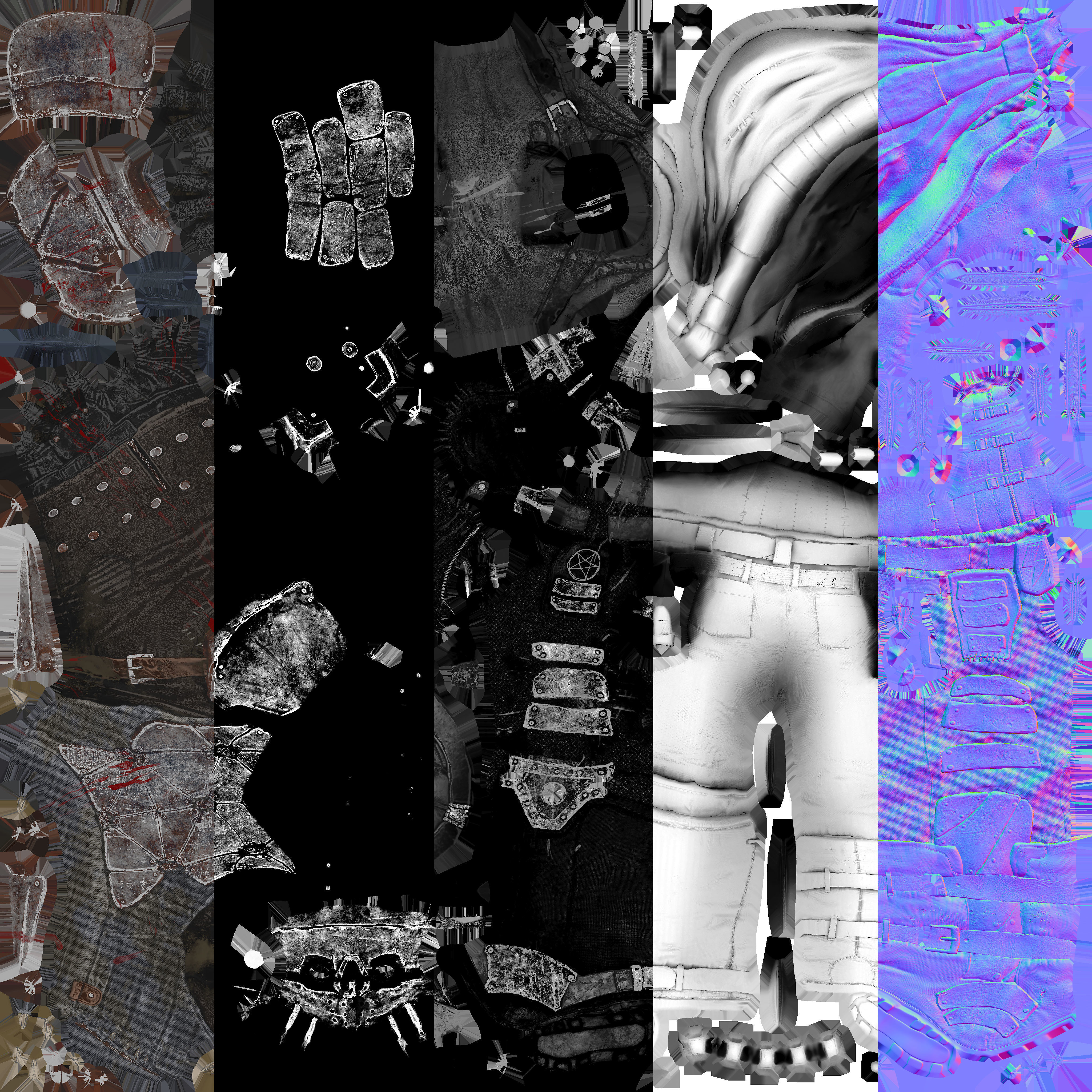 Skull armor 4 Low-poly 3D model_9