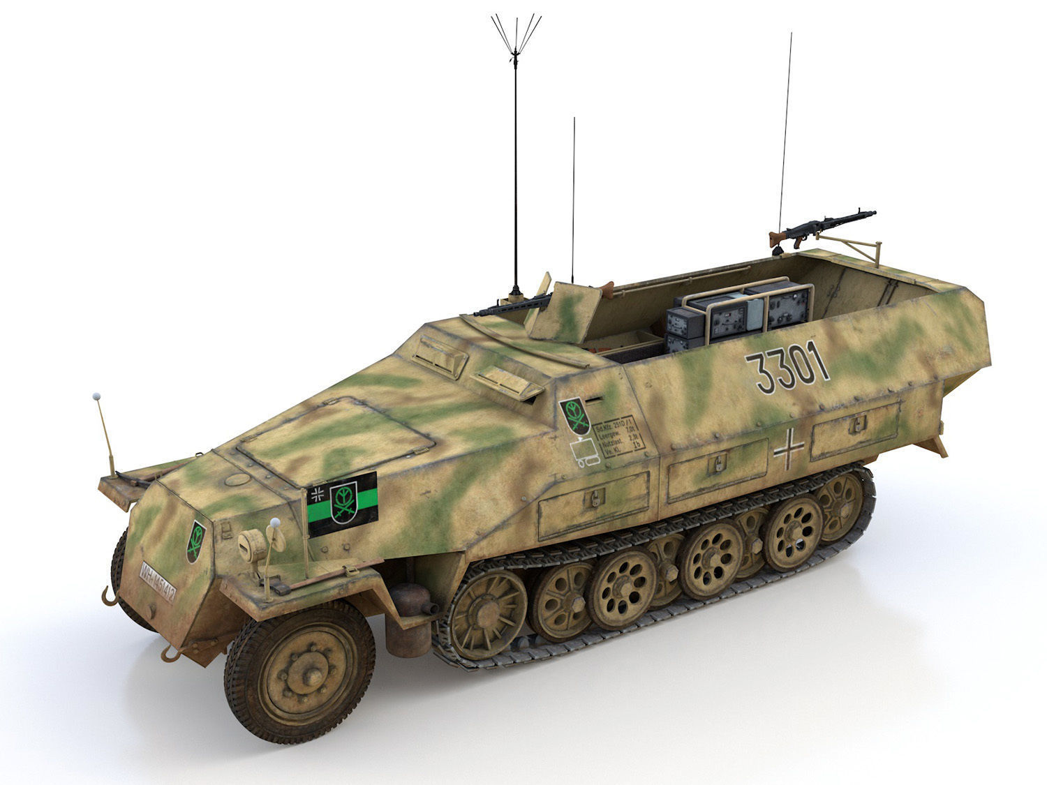 SDKFZ 251 Ausf D - Half-track - 3301 3D model_3