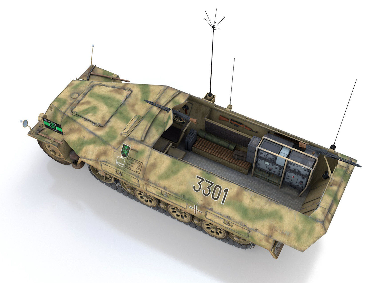 SDKFZ 251 Ausf D - Half-track - 3301 3D model_10