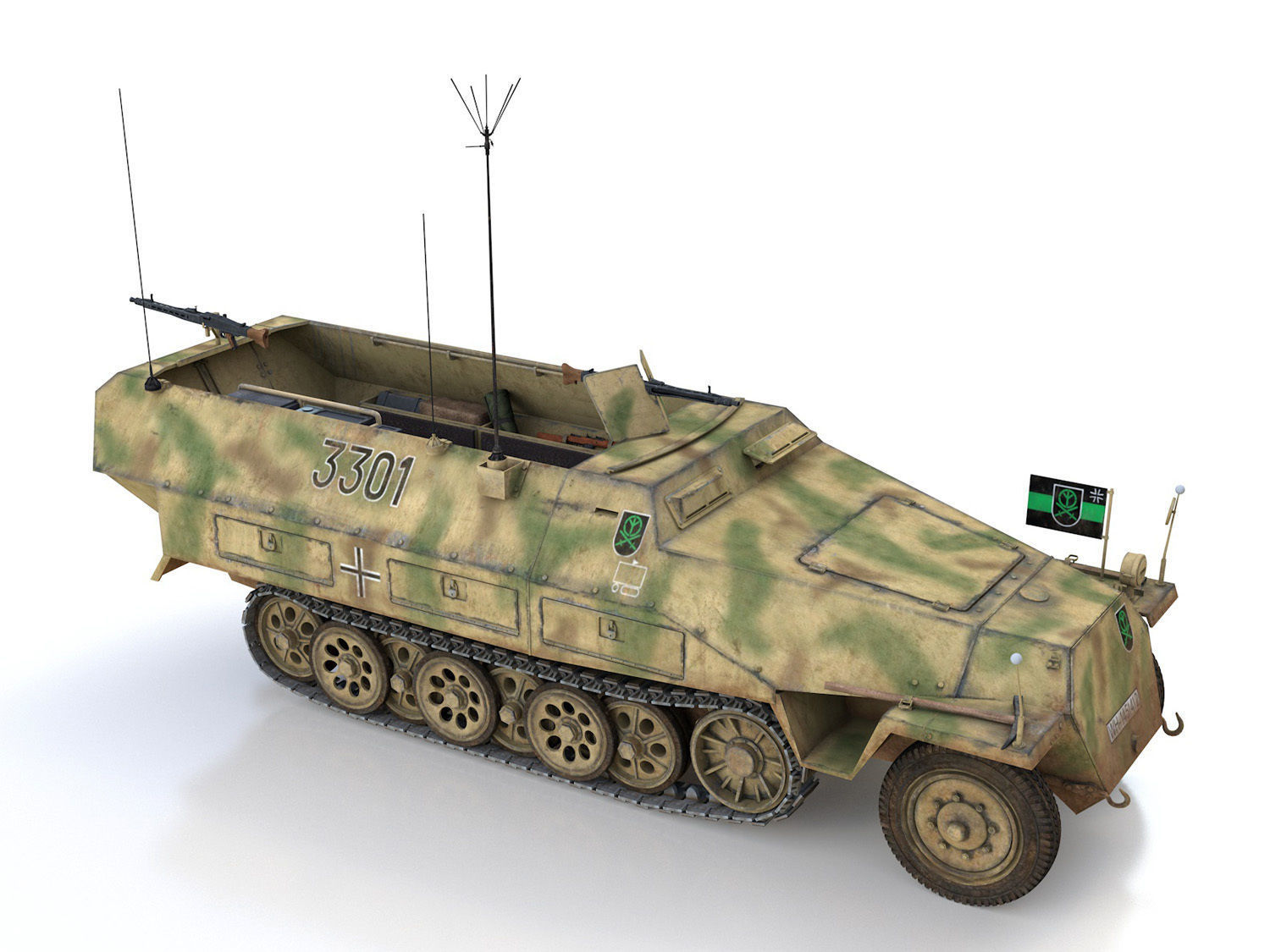 SDKFZ 251 Ausf D - Half-track - 3301 3D model_8