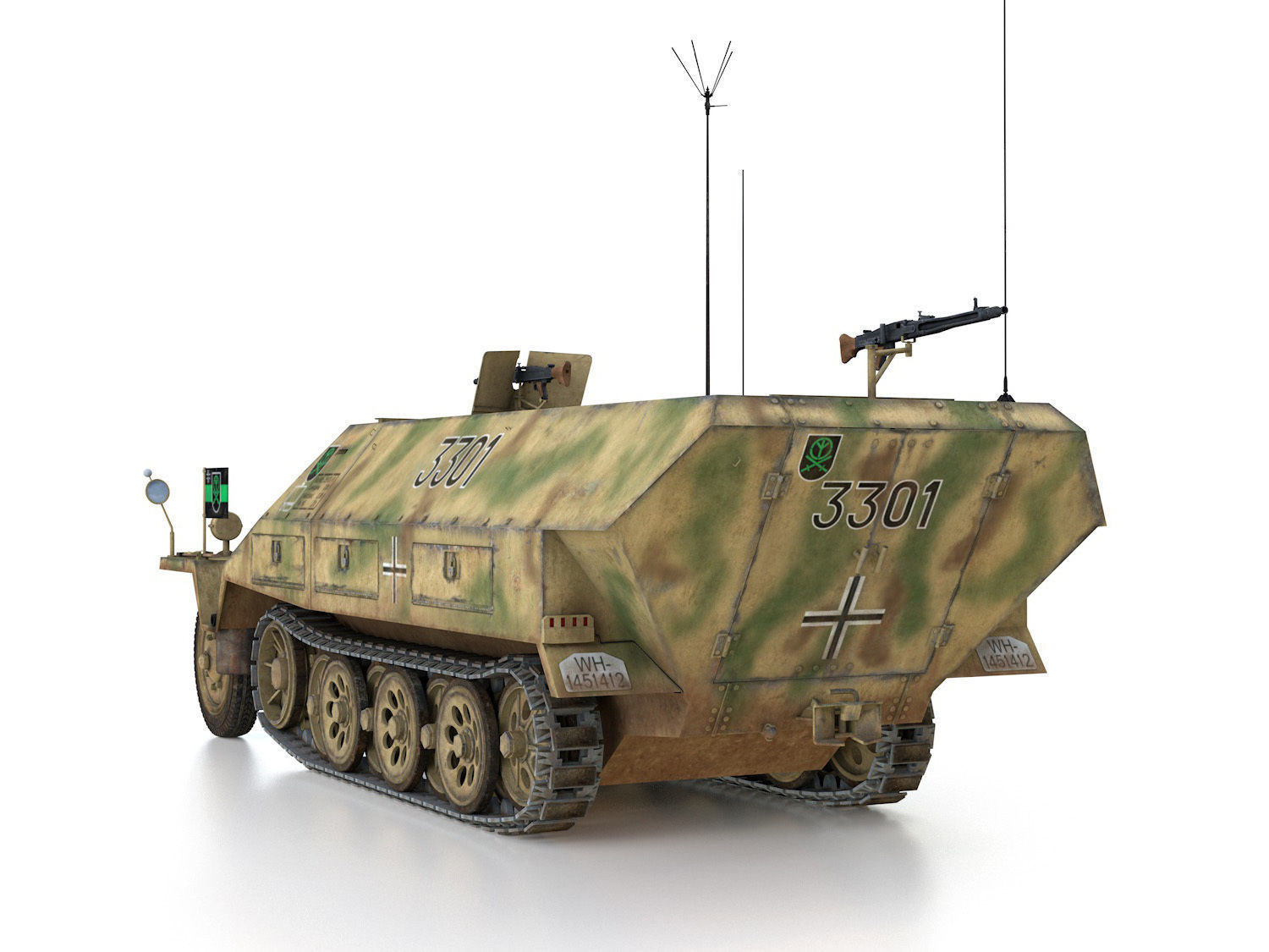 SDKFZ 251 Ausf D - Half-track - 3301 3D model_5