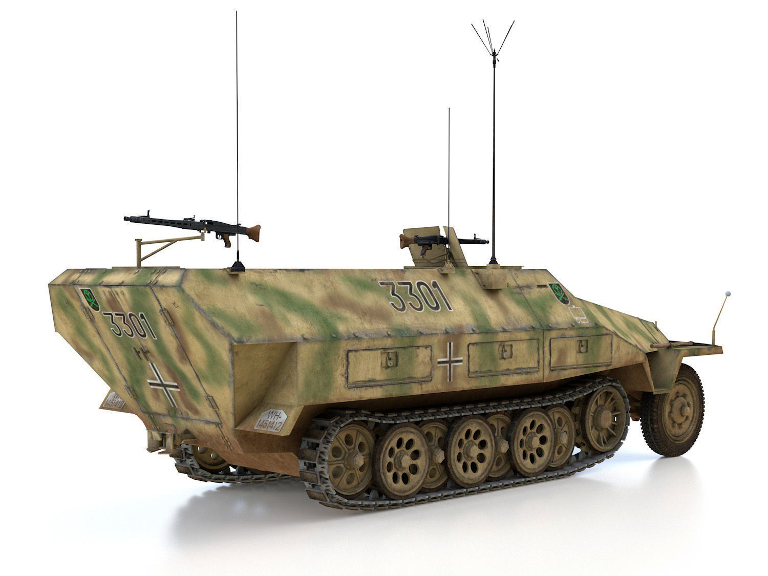 SDKFZ 251 Ausf D - Half-track - 3301 3D model_7