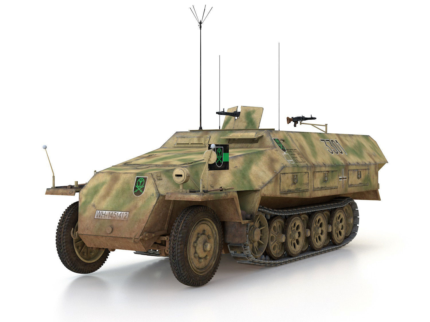 SDKFZ 251 Ausf D - Half-track - 3301 3D model_1