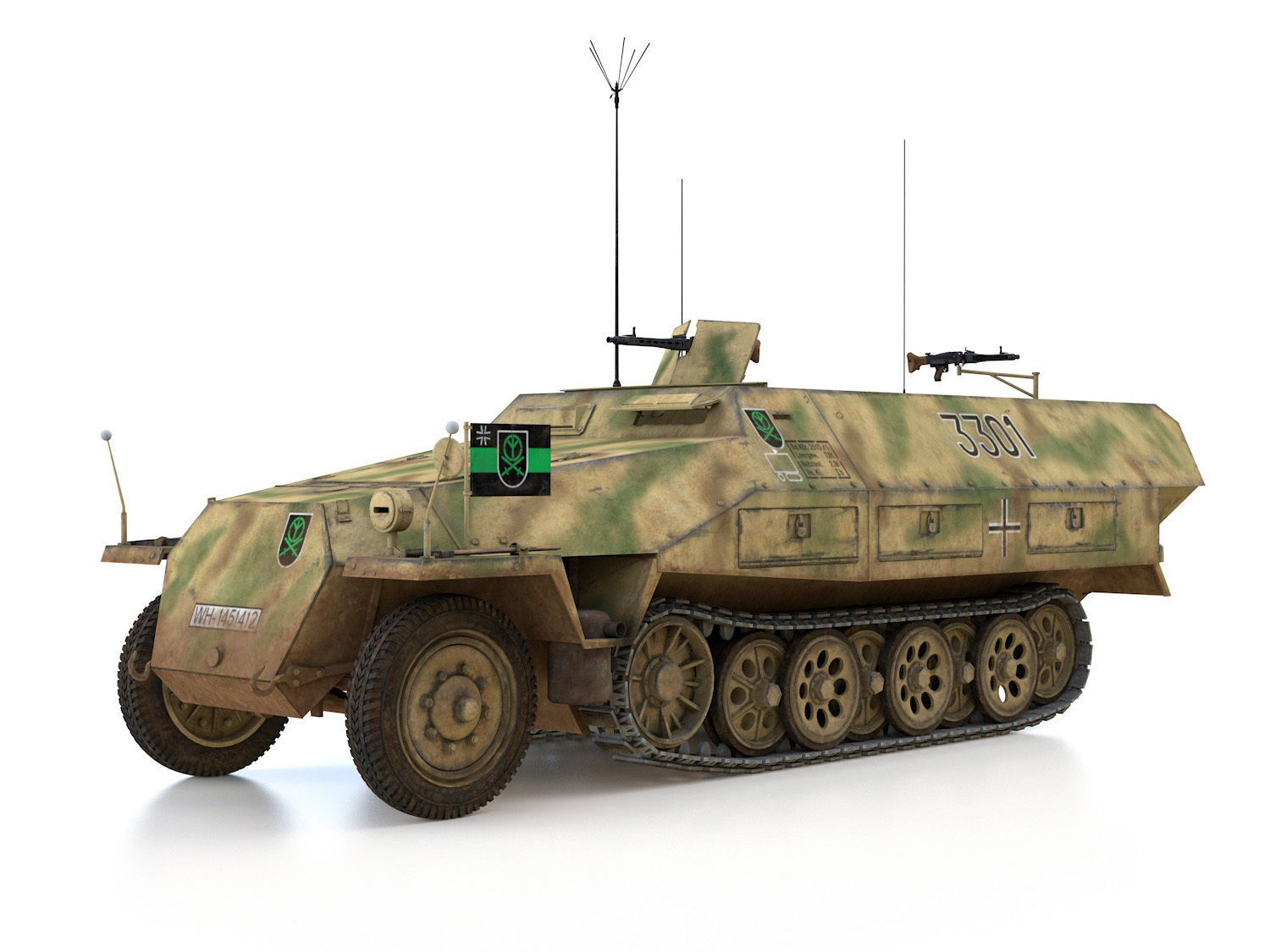 SDKFZ 251 Ausf D - Half-track - 3301 3D model_2