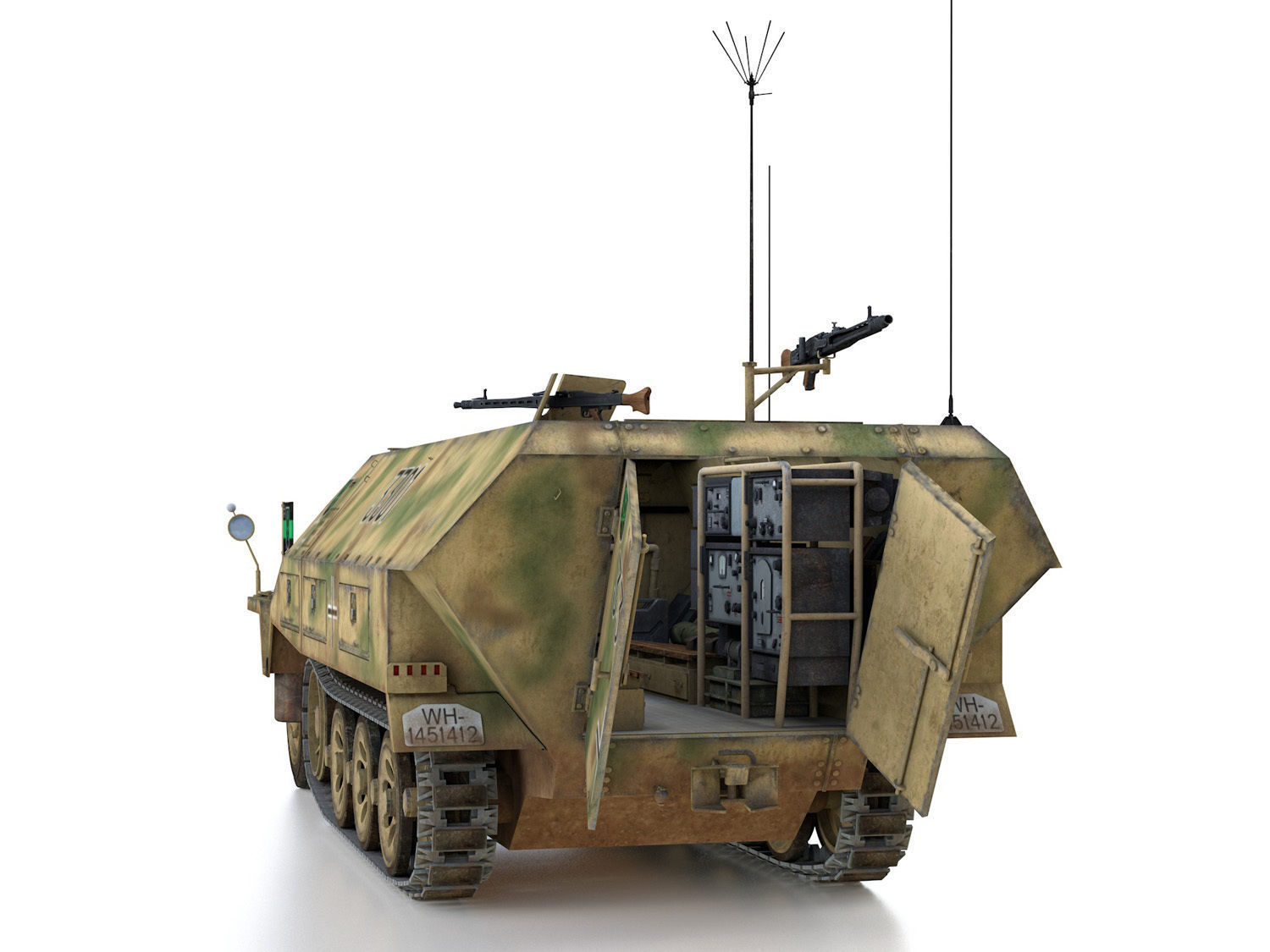 SDKFZ 251 Ausf D - Half-track - 3301 3D model_6