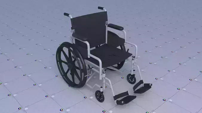 Wheel Chair Low-poly 3D model