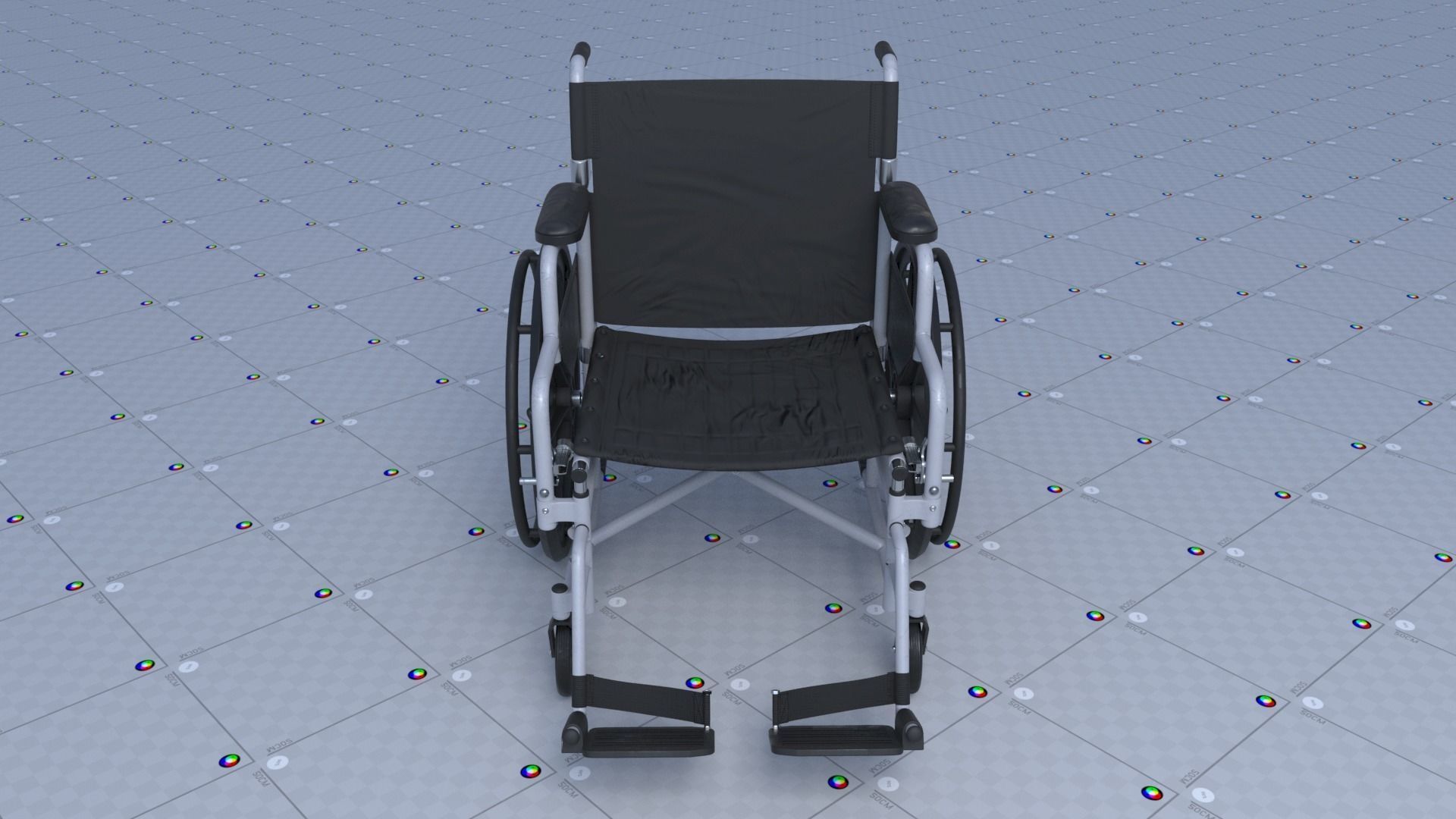 Wheel Chair Low-poly 3D model_1