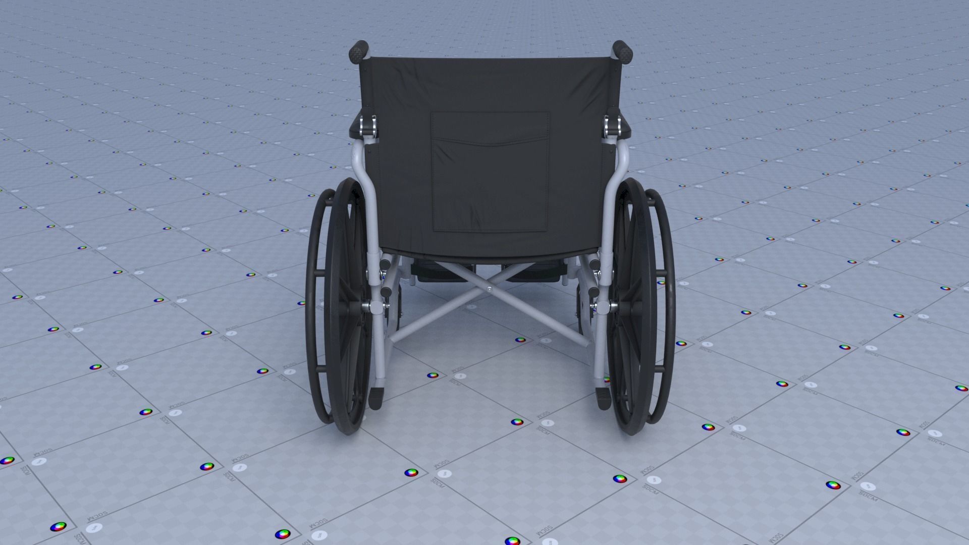 Wheel Chair Low-poly 3D model_5