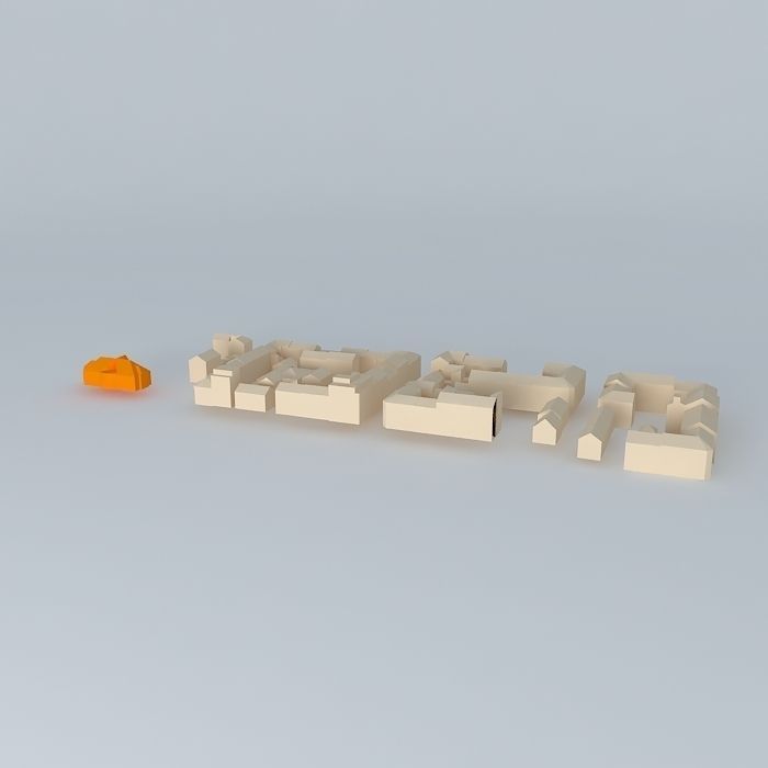 set of lego bricks Free 3D model_1