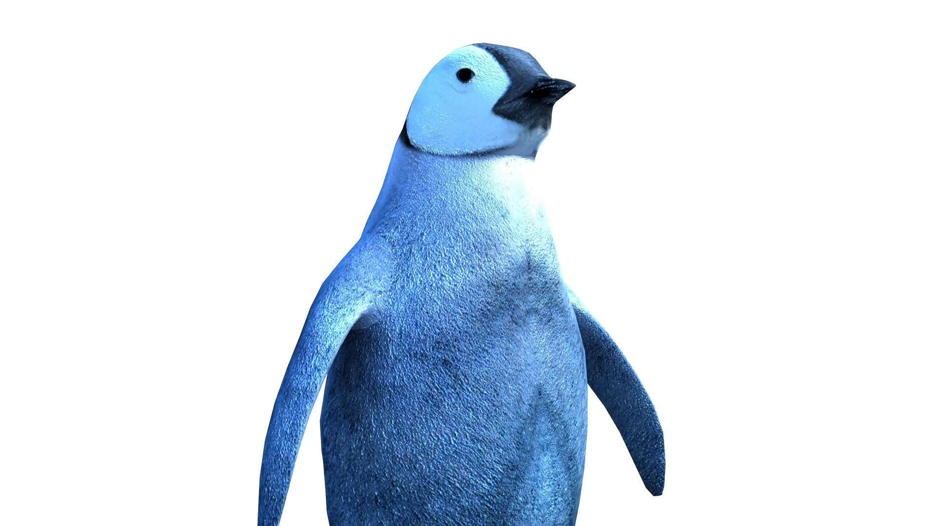 Emperor penguin family Low-poly 3D model_3