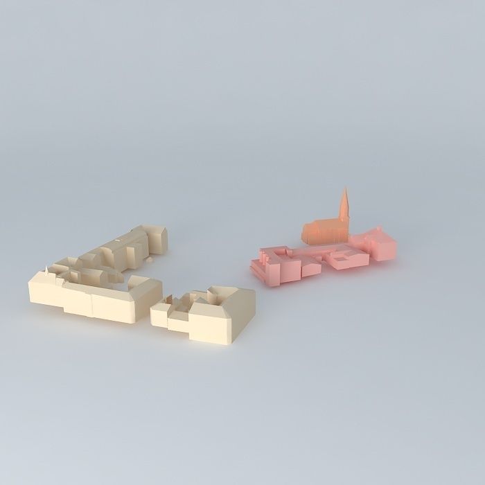 DogA city Free 3D model_1