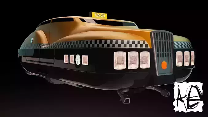 TAXI from FIFTH ELEMENT 3D model