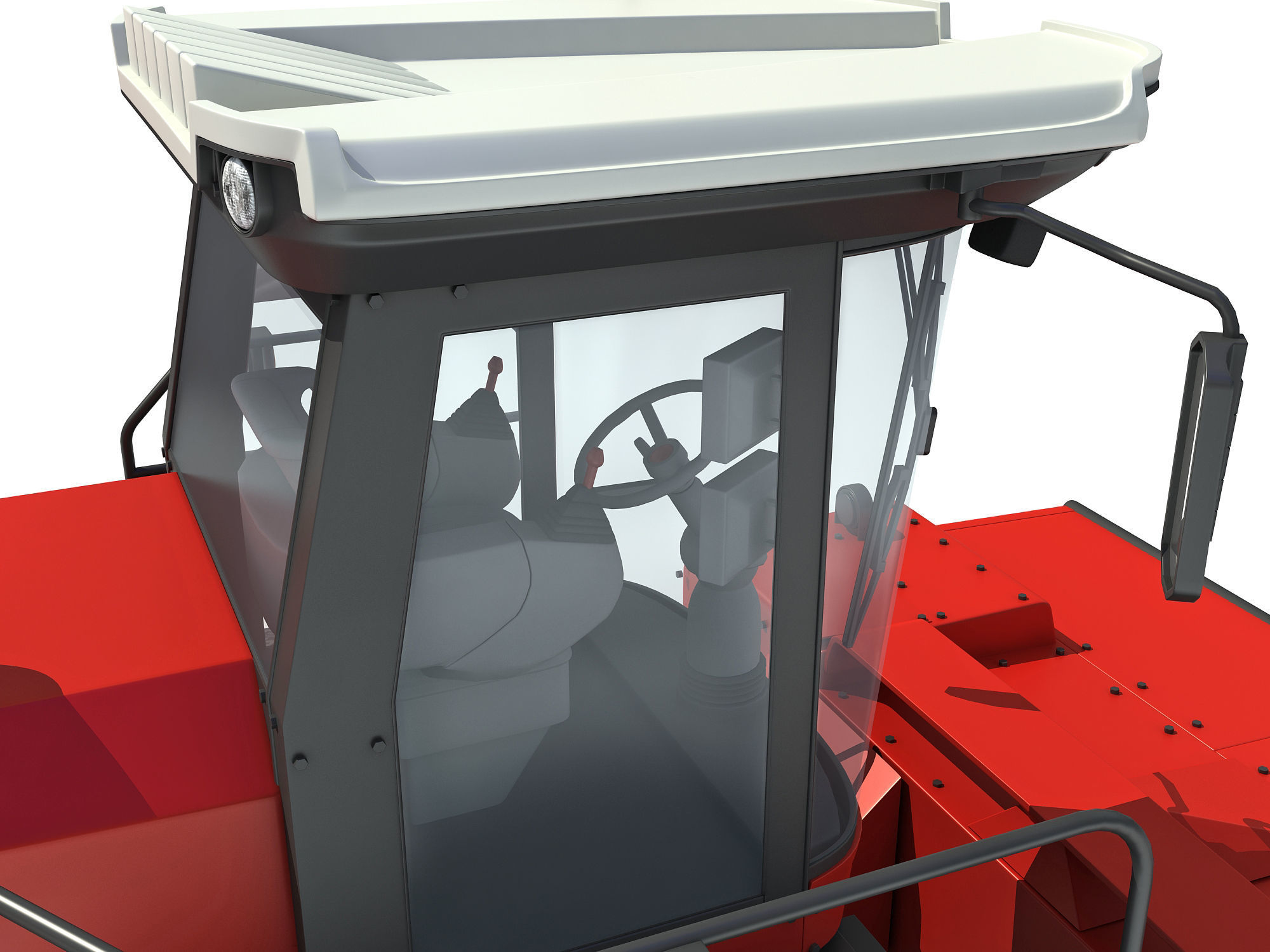 Swather Windrower Combine 3D model_14