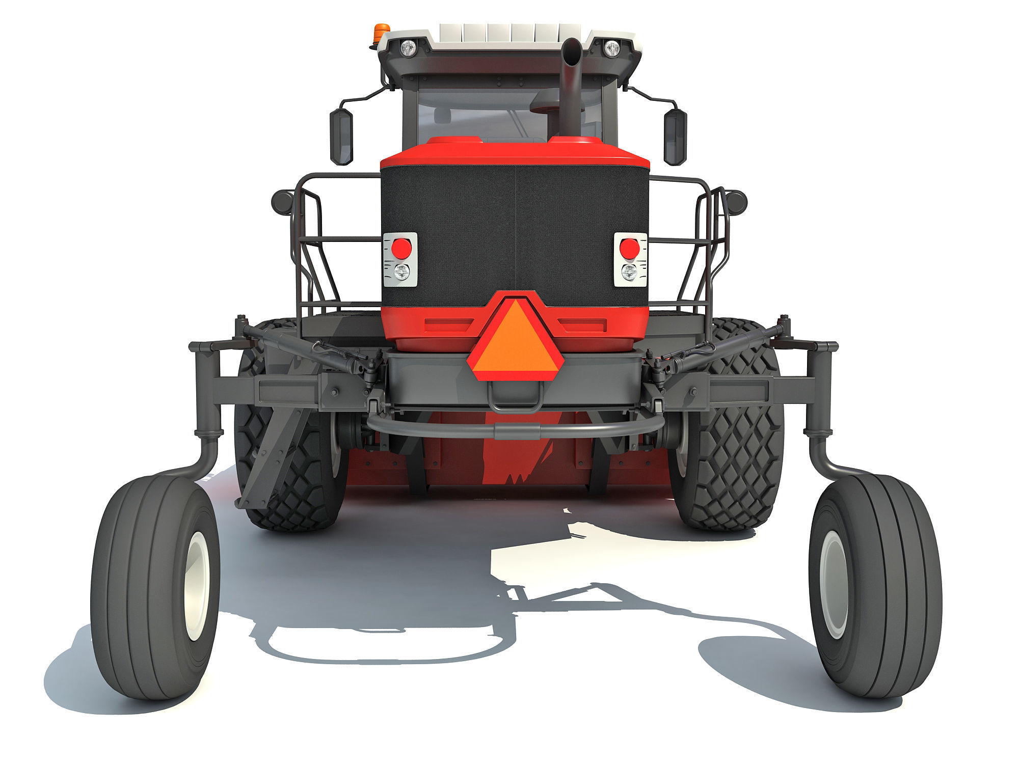 Swather Windrower Combine 3D model_9