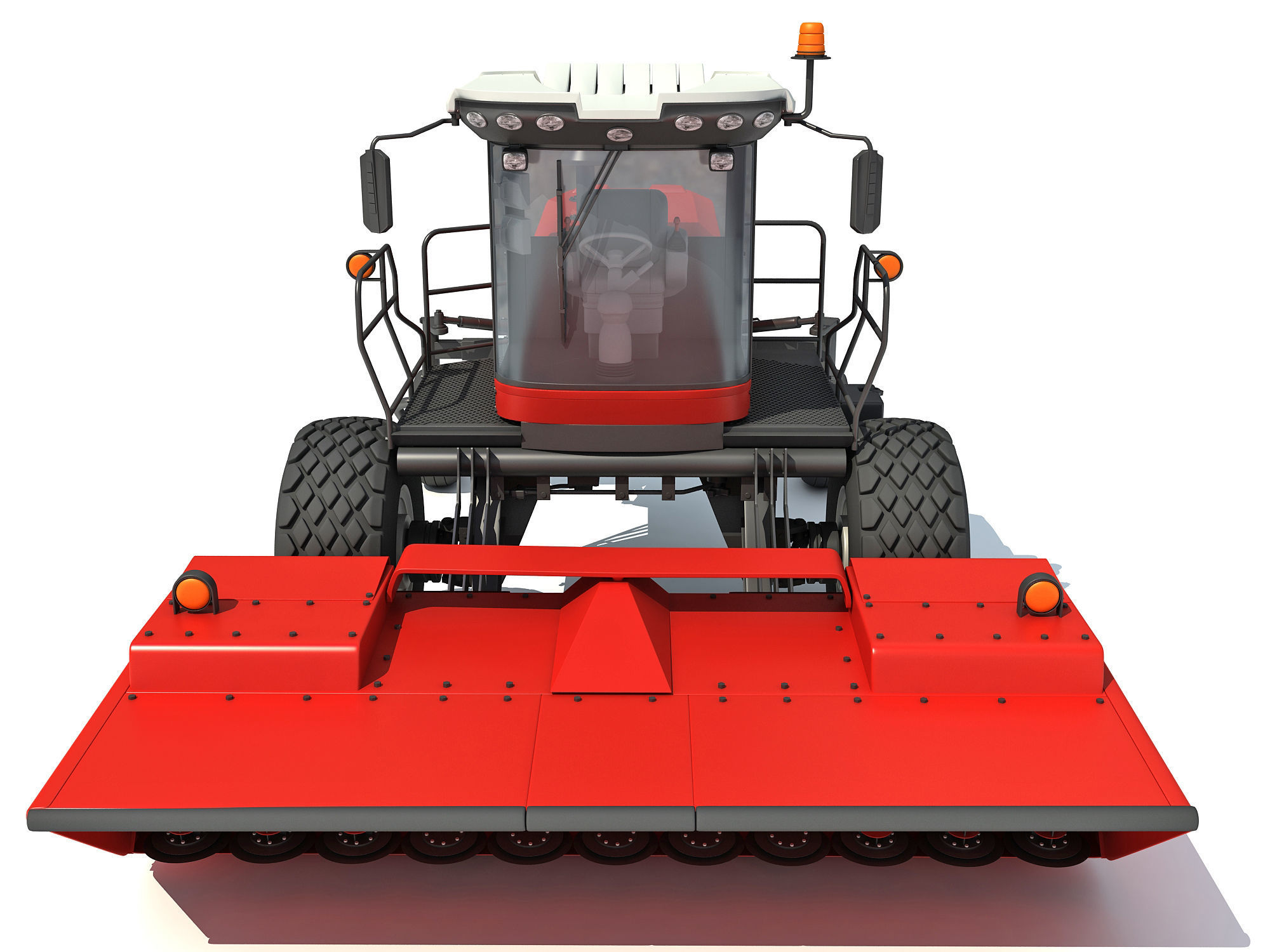 Swather Windrower Combine 3D model_7