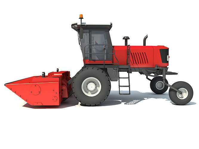Swather Windrower Combine 3D model
