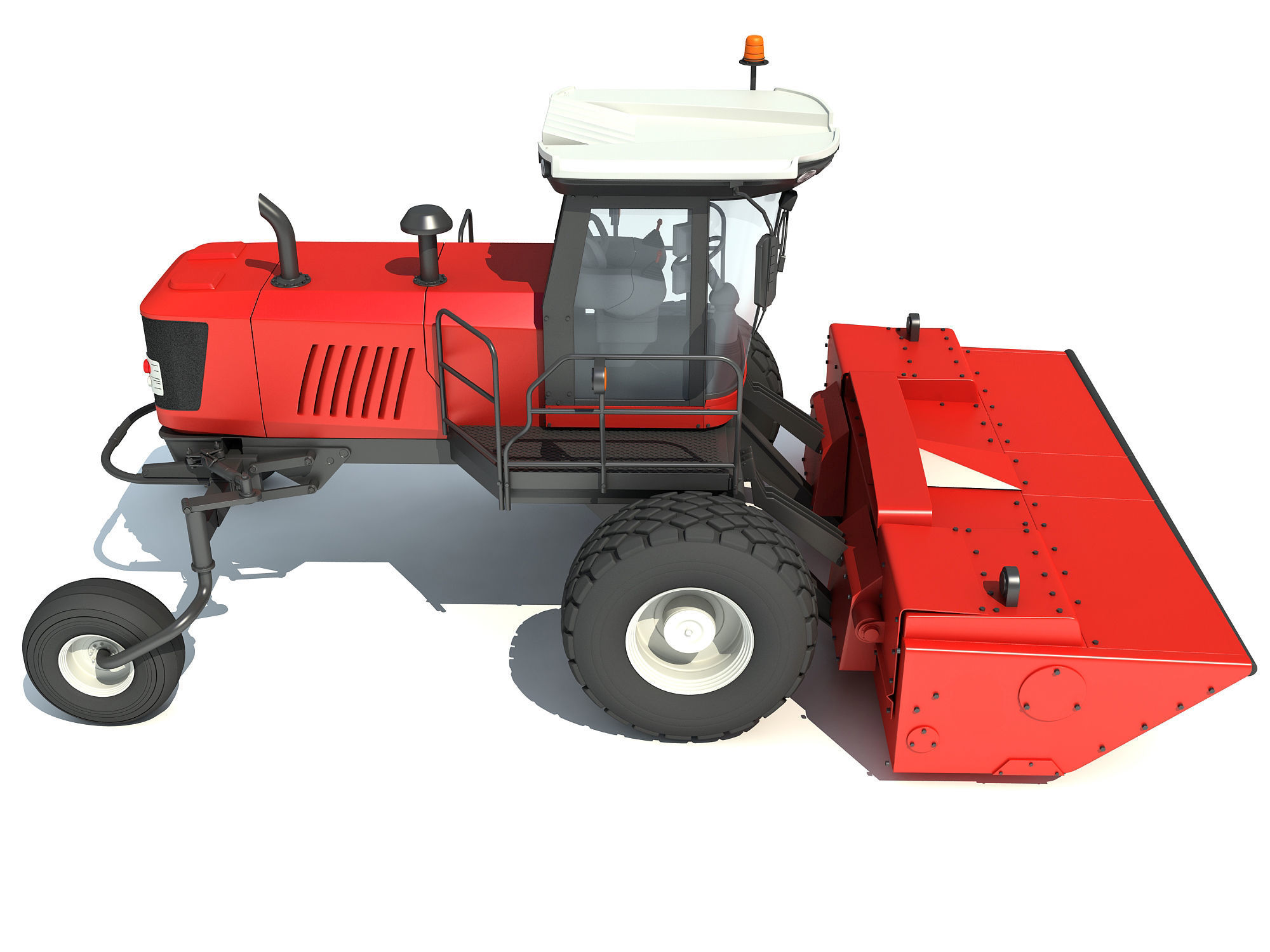 Swather Windrower Combine 3D model_5