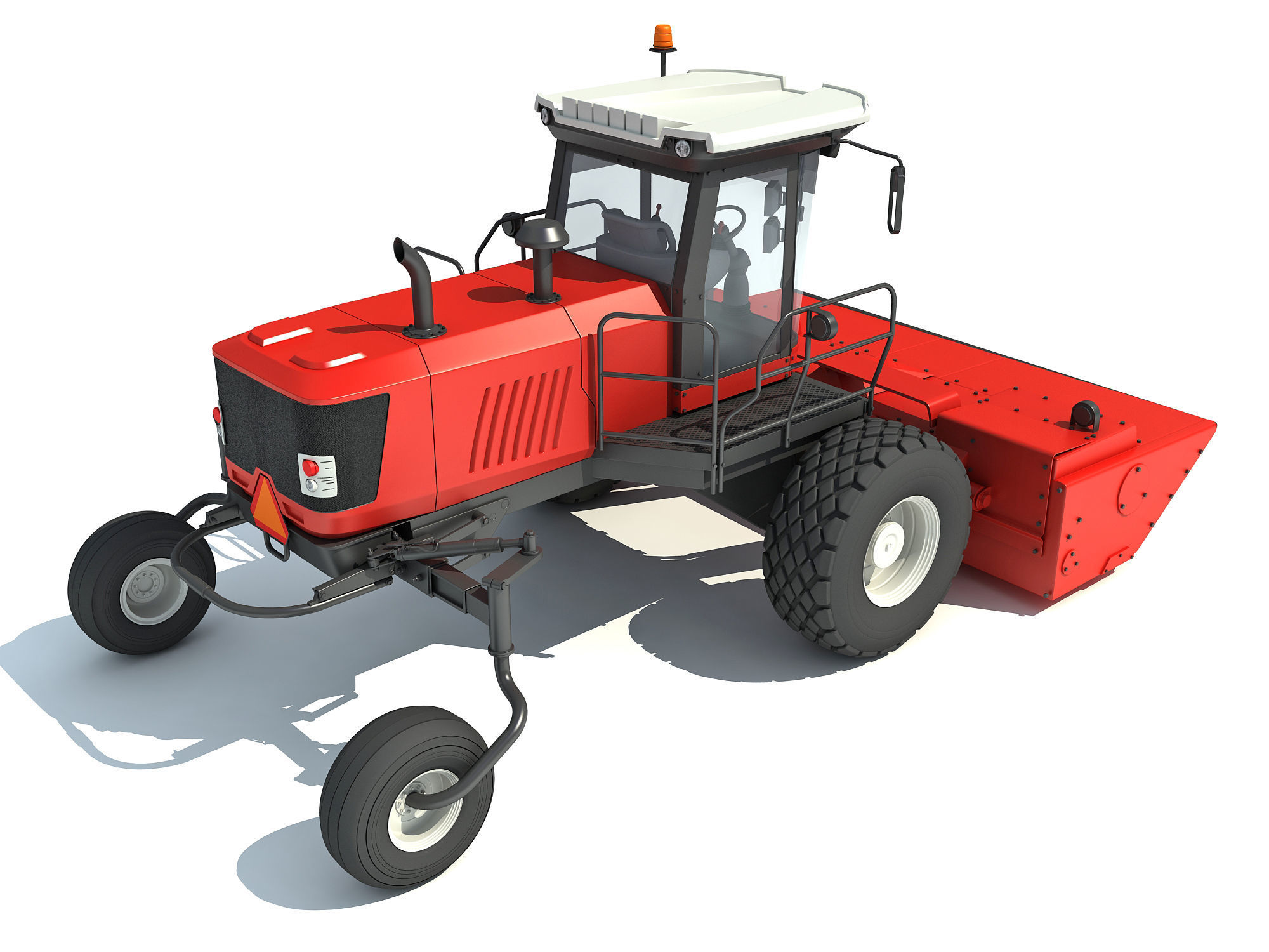 Swather Windrower Combine 3D model_4