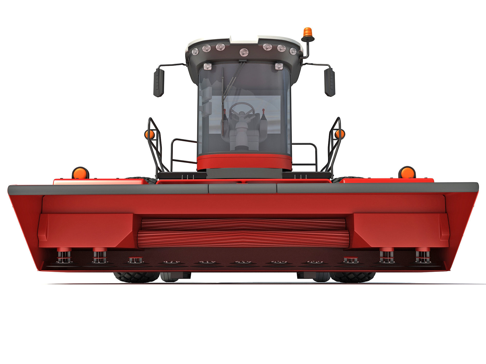 Swather Windrower Combine 3D model_8