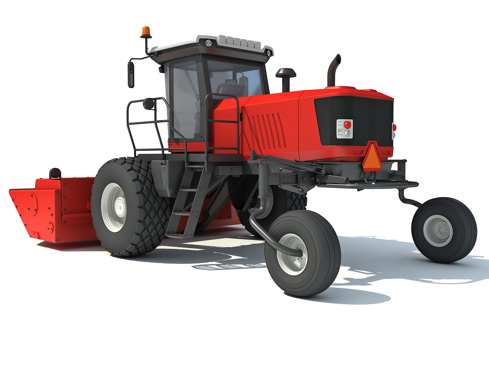 Swather Windrower Combine 3D model_2