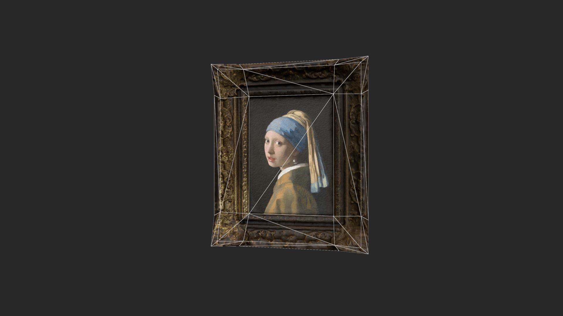 Girl with a Pearl Earring Low-poly 3D model_5