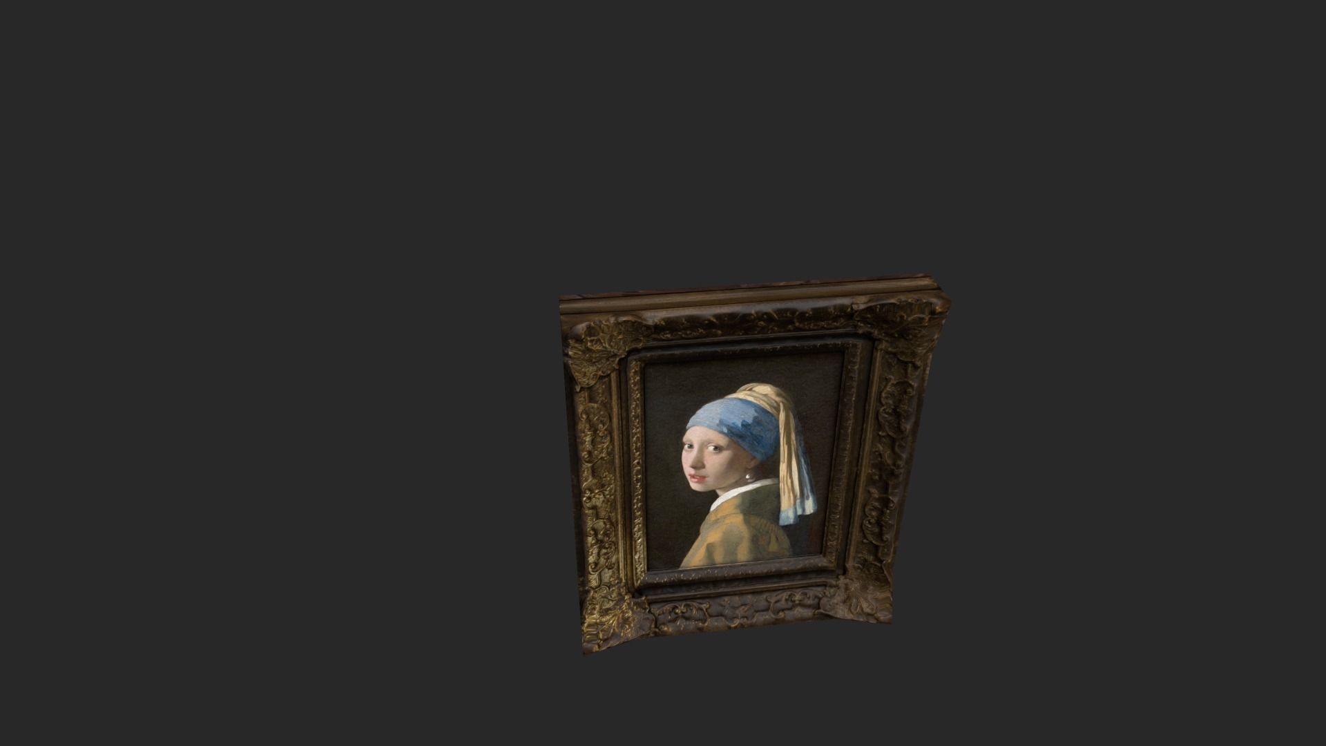 Girl with a Pearl Earring Low-poly 3D model_3