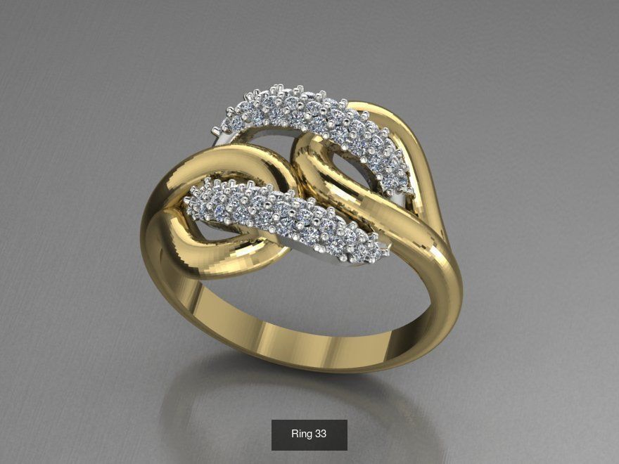 Ring and earrings 3D Model Collection_2