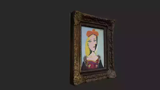 Four of Picasso Women Low-poly 3D model
