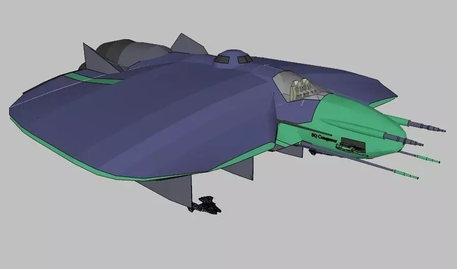 SQ Conqueror - Multirole space corvette class with Phalanga-XN 3D print model_0