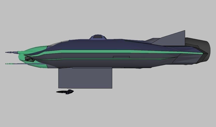 SQ Conqueror - Multirole space corvette class with Phalanga-XN 3D print model_2