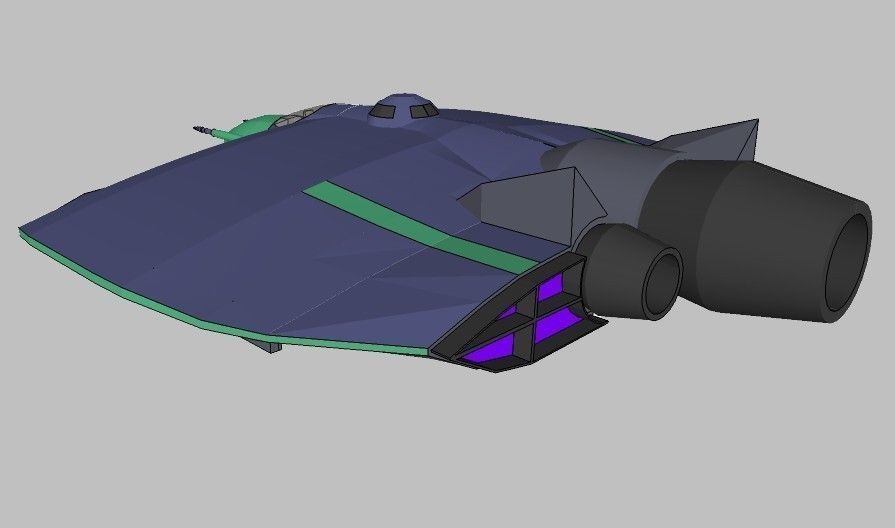 SQ Conqueror - Multirole space corvette class with Phalanga-XN 3D print model_1