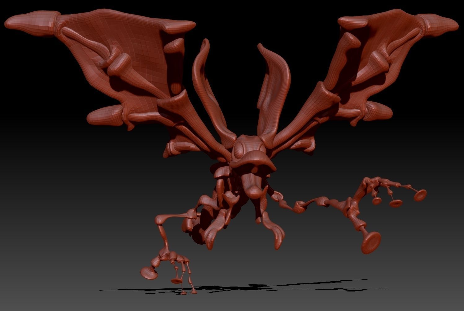 Blue Fenix Low-poly 3D model_2