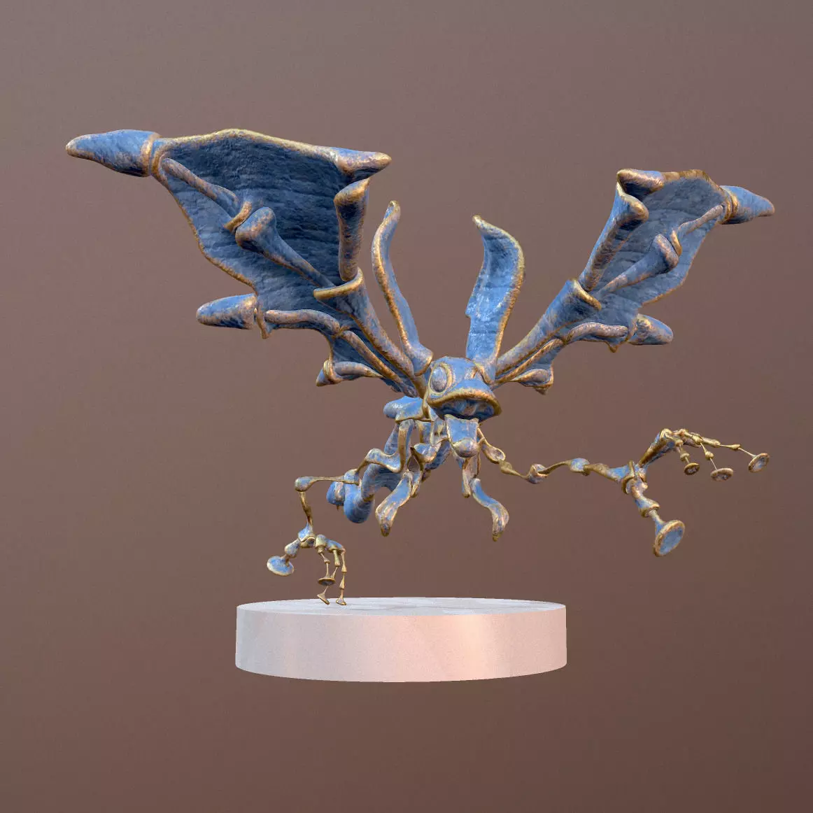 Blue Fenix Low-poly 3D model_0