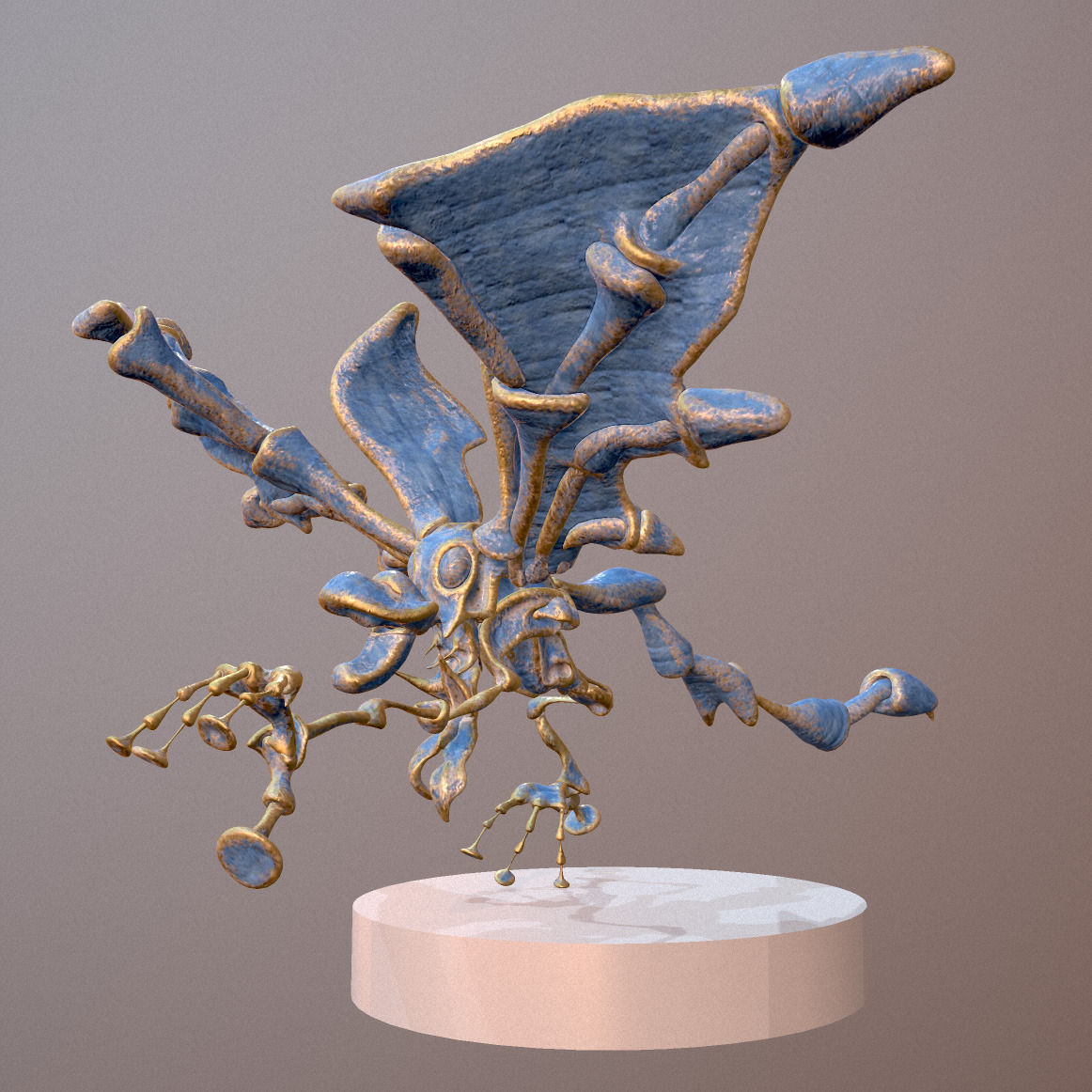 Blue Fenix Low-poly 3D model_4