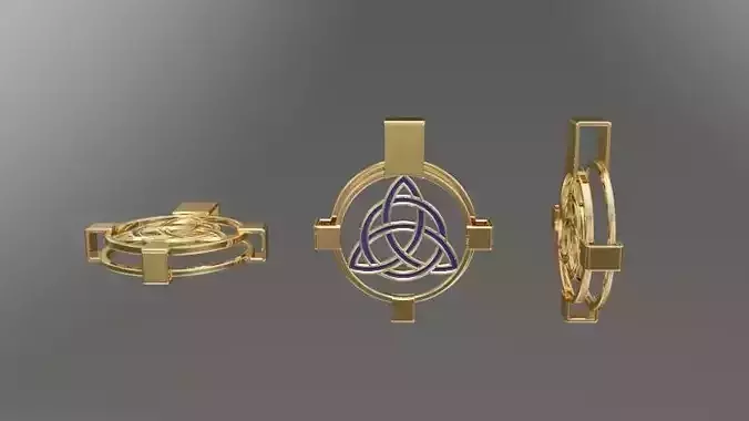 Celtic cross pendant 3d model for 3d printing 