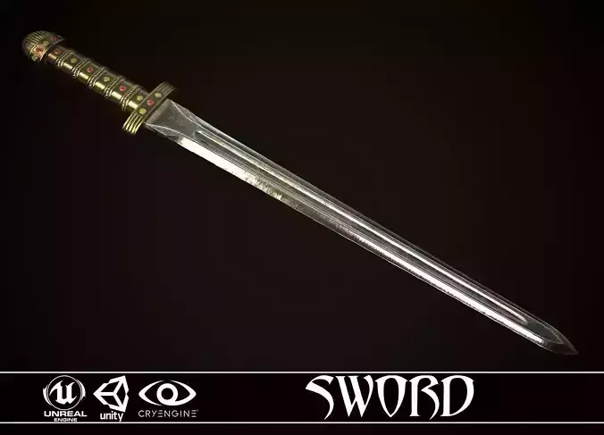 Sword 05 Low-poly 3D model
