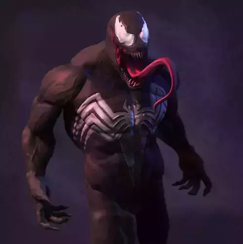 Venom 3D model male bodybuilder