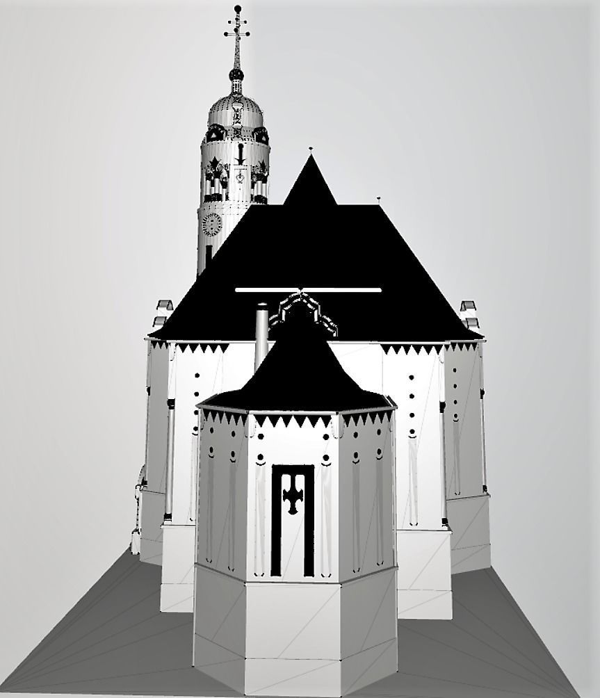 Blue church - Bratislava Slovakia 3D model_12