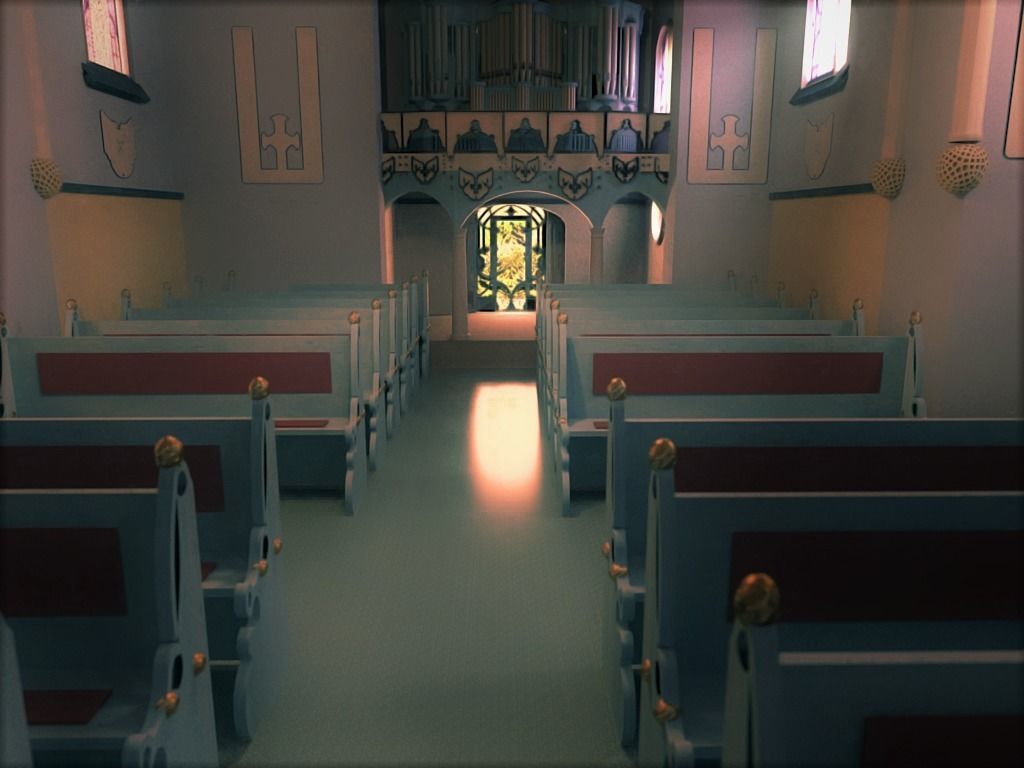 Blue church - Bratislava Slovakia 3D model_9