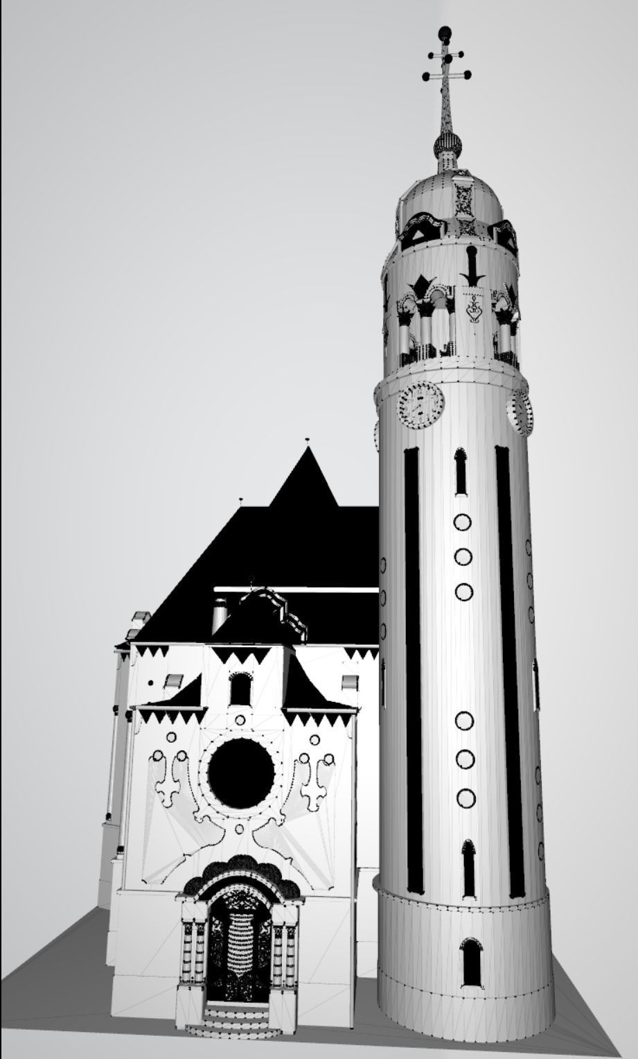 Blue church - Bratislava Slovakia 3D model_11