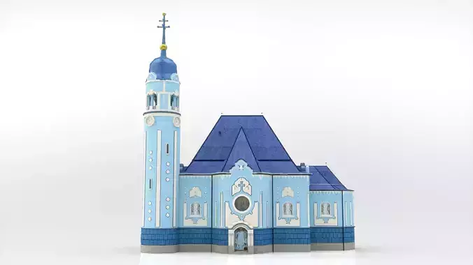 Blue church - Bratislava Slovakia 3D model