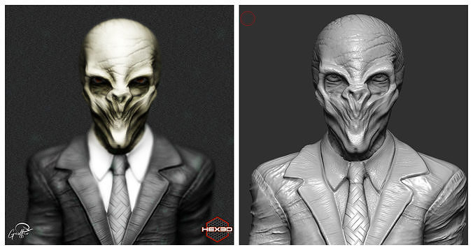 Dr Who - The Silence Bust 3D print model