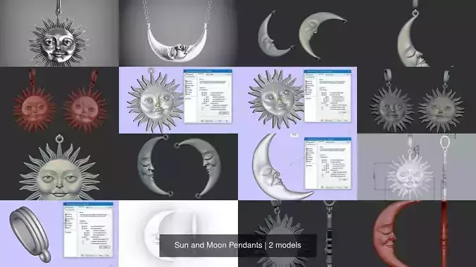 Sun and Moon Pendants