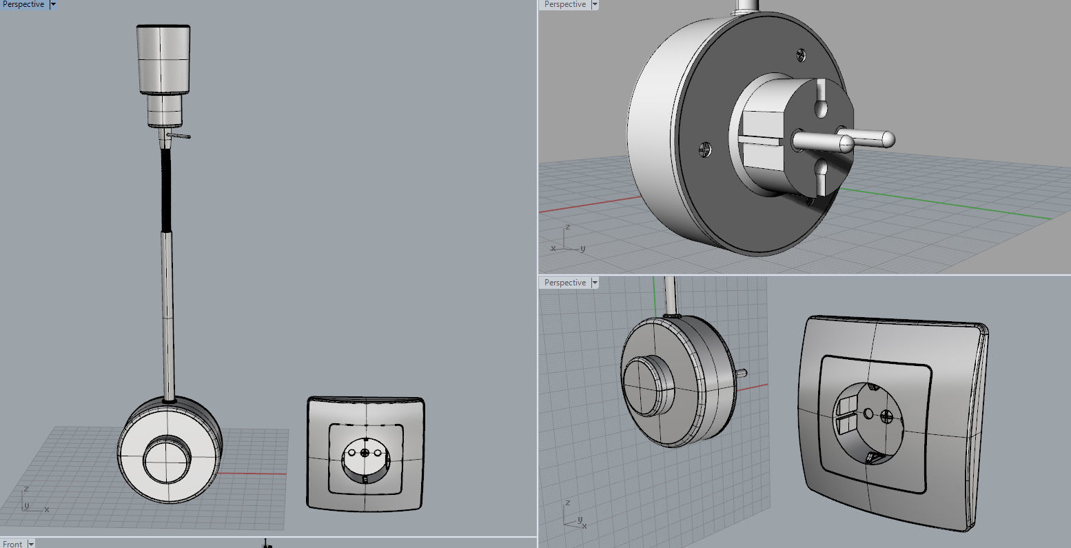 Wall lamp 3D model_3