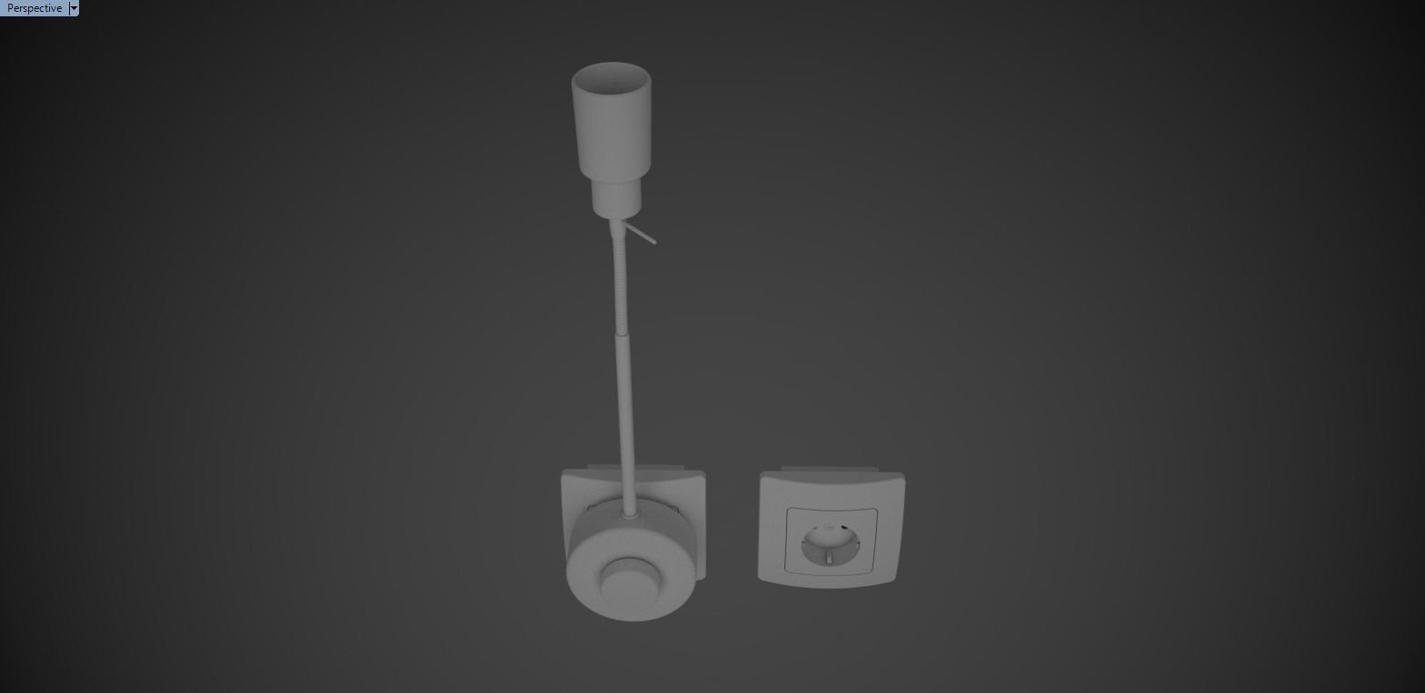 Wall lamp 3D model_9